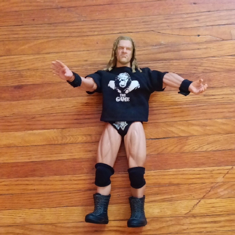 Wrestling Action Figure with Black Outfit